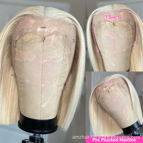 YesWigs Short 613 Bob Wig Human Hair Hd Lace Frontal Closure Wig Cuticle Aligned Virgin Hair Lace front Bob Wig For Black Women